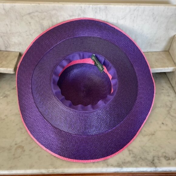 HARVE BENARD Wide Brim Sun Vintage Hat Purple Pink main image 12